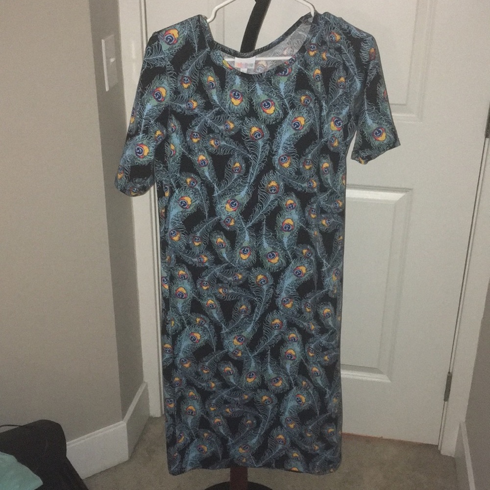Lularoe Peacock Feathered Julia UNICORN (L)